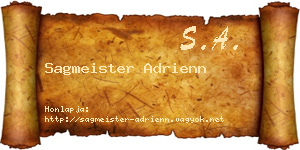 Sagmeister Adrienn névjegykártya